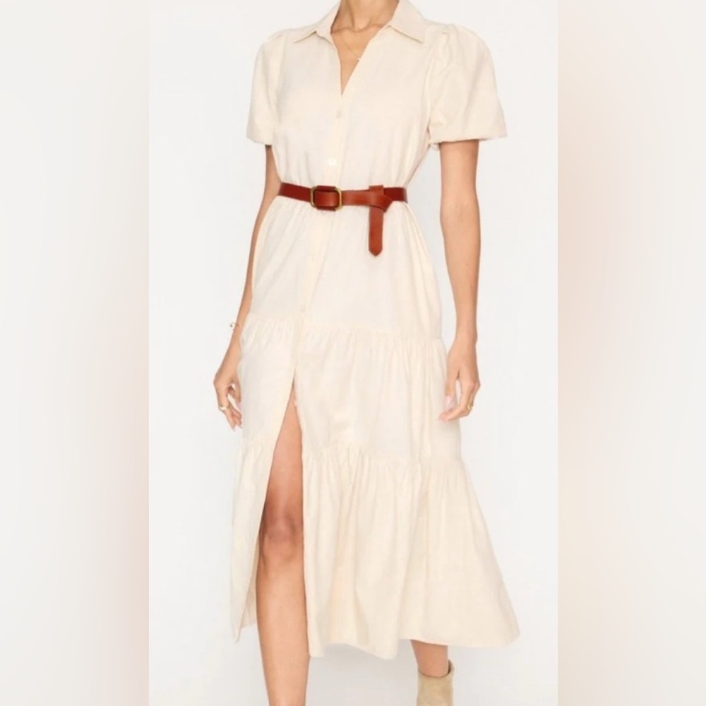 NWT [Brochu Walker] Havana Short-Sleeved Button-Up Dress Hot Pink Women’s Small - Picture 10 of 10
